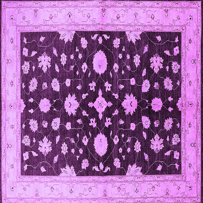 Square Machine Washable Oriental Purple Industrial Area Rugs, wshurb2975pur