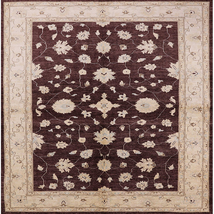 Square Mid-Century Modern Red Oriental Rug, urb2975