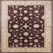 Square Mid-Century Modern Red Oriental Rug, urb2975