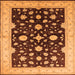 Square Oriental Orange Industrial Rug, urb2975org