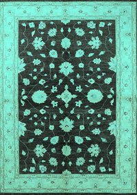 Oriental Turquoise Industrial Rug, urb2975turq