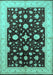 Oriental Turquoise Industrial Rug, urb2975turq