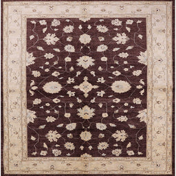 Square Machine Washable Industrial Modern Vermilion Red Rug, wshurb2975