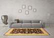 Machine Washable Oriental Brown Industrial Rug in a Living Room,, wshurb2975brn