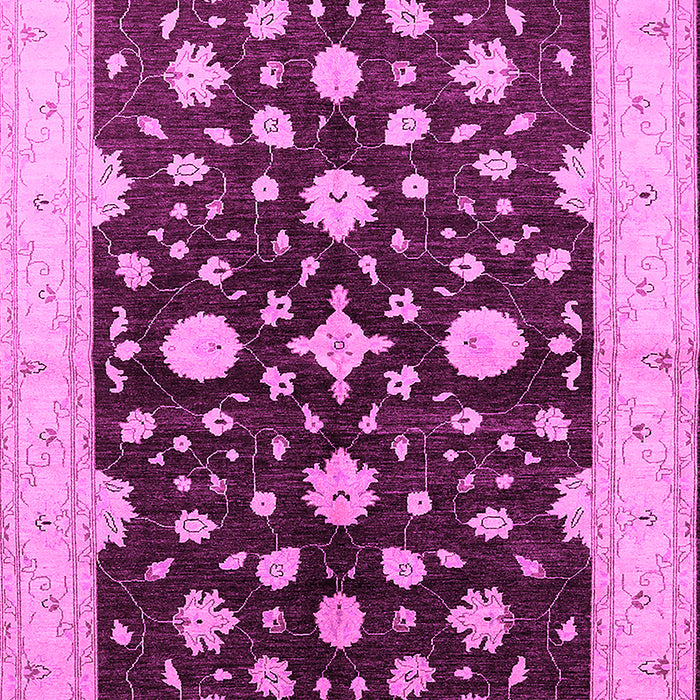 Machine Washable Oriental Pink Industrial Rug, wshurb2975pnk