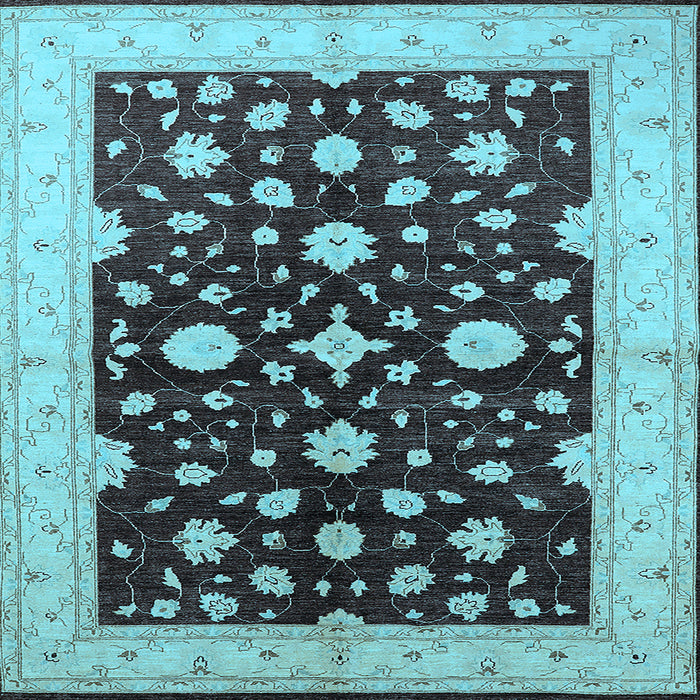 Square Oriental Light Blue Industrial Rug, urb2975lblu