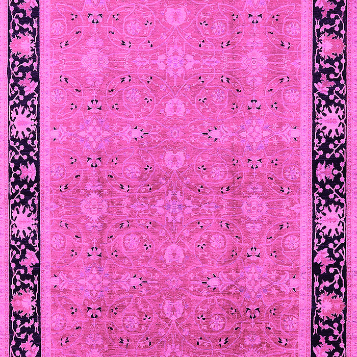 Machine Washable Oriental Pink Industrial Rug, wshurb2976pnk
