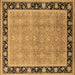 Square Oriental Brown Industrial Rug, urb2976brn