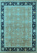 Oriental Light Blue Industrial Rug, urb2976lblu