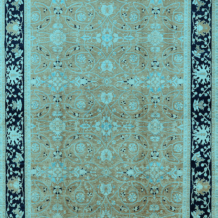 Oriental Light Blue Industrial Rug, urb2976lblu