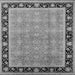 Square Machine Washable Oriental Gray Industrial Rug, wshurb2976gry