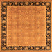 Square Oriental Orange Industrial Rug, urb2976org