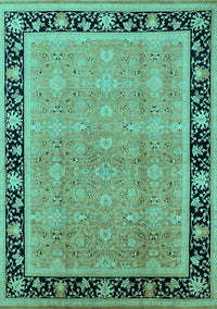 Oriental Turquoise Industrial Rug, urb2976turq