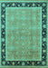 Oriental Turquoise Industrial Rug, urb2976turq