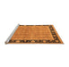 Sideview of Machine Washable Oriental Orange Industrial Area Rugs, wshurb2976org