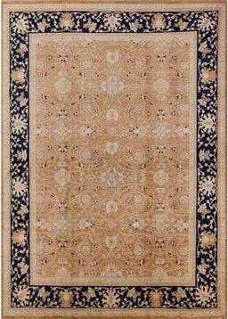 Mid-Century Modern Sienna Brown Oriental Rug, urb2976