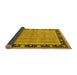 Sideview of Oriental Yellow Industrial Rug, urb2976yw