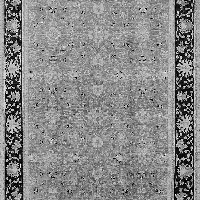 Machine Washable Oriental Gray Industrial Rug, wshurb2976gry