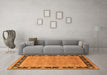 Machine Washable Oriental Orange Industrial Area Rugs in a Living Room, wshurb2976org