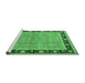 Sideview of Machine Washable Oriental Emerald Green Industrial Area Rugs, wshurb2976emgrn