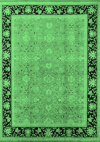 Oriental Emerald Green Industrial Rug, urb2976emgrn