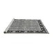 Sideview of Machine Washable Oriental Gray Industrial Rug, wshurb2976gry