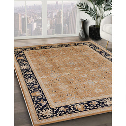 Machine Washable Industrial Modern Sienna Brown Rug in a Family Room, wshurb2976