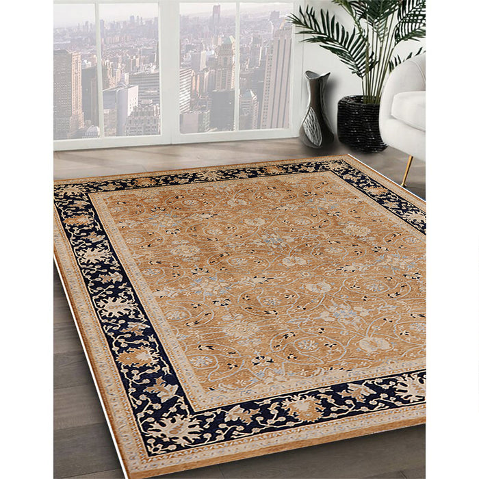 Machine Washable Industrial Modern Sienna Brown Rug in a Family Room, wshurb2976