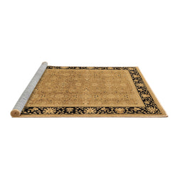 Sideview of Machine Washable Oriental Brown Industrial Rug, wshurb2976brn