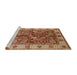 Sideview of Machine Washable Industrial Modern Brown Sand Brown Rug, wshurb2977