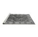 Sideview of Machine Washable Oriental Gray Industrial Rug, wshurb2977gry