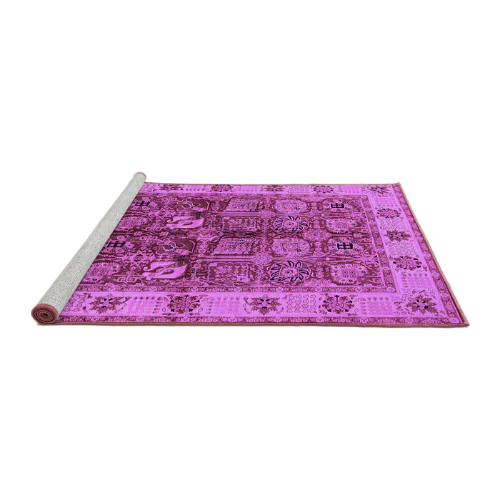 Sideview of Machine Washable Oriental Purple Industrial Area Rugs, wshurb2977pur