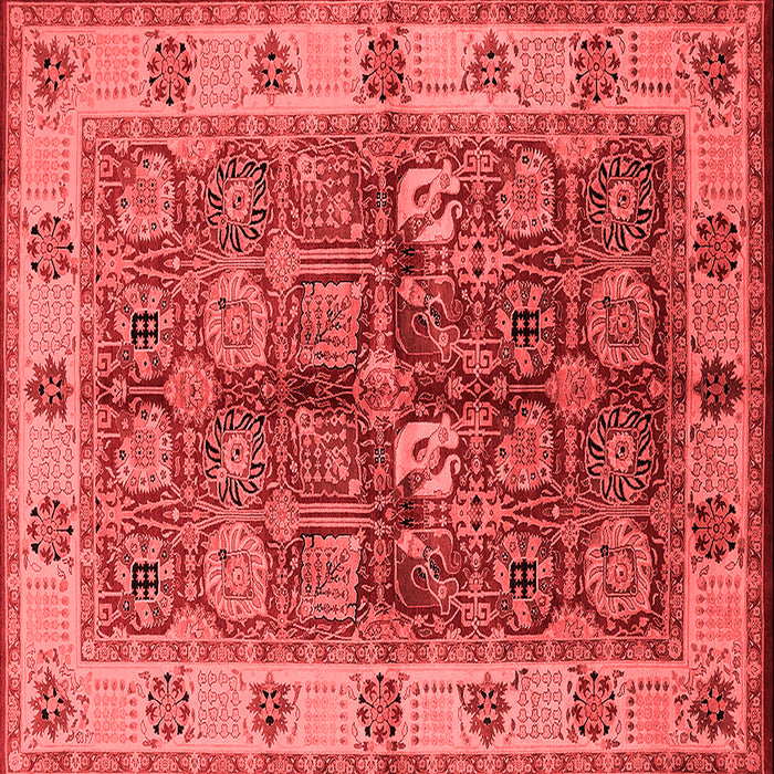 Machine Washable Oriental Red Industrial Rug, wshurb2977red