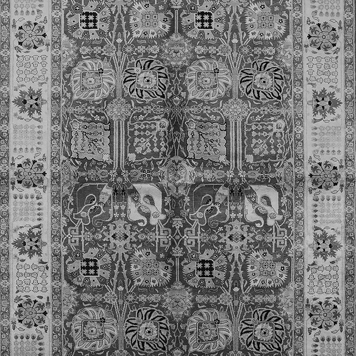 Machine Washable Oriental Gray Industrial Rug, wshurb2977gry