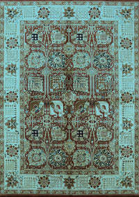 Oriental Light Blue Industrial Rug, urb2977lblu