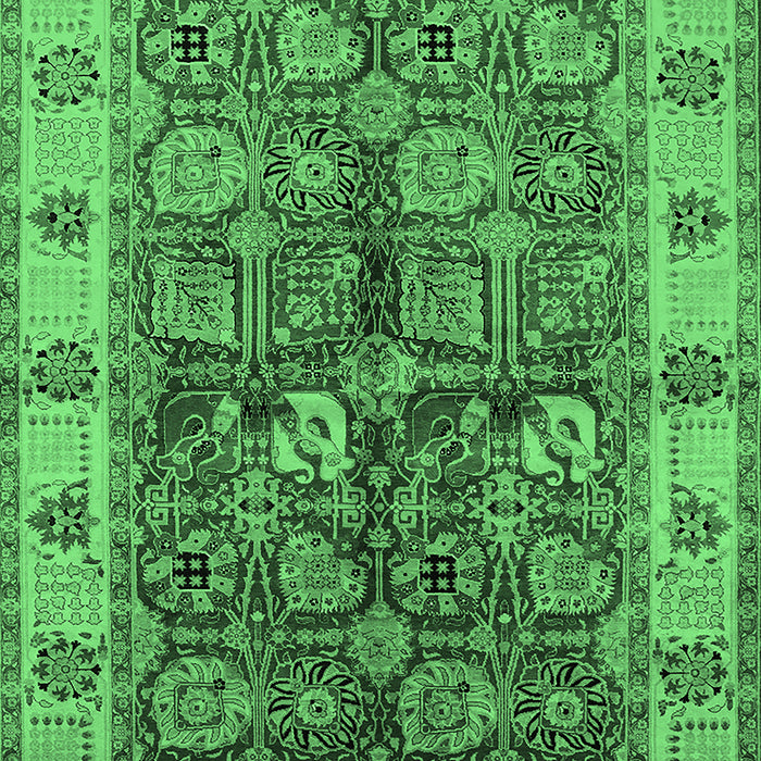 Oriental Emerald Green Industrial Rug, urb2977emgrn