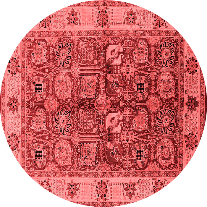Machine Washable Oriental Red Industrial Rug, wshurb2977red