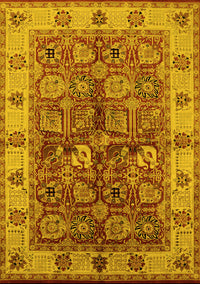 Oriental Yellow Industrial Rug, urb2977yw