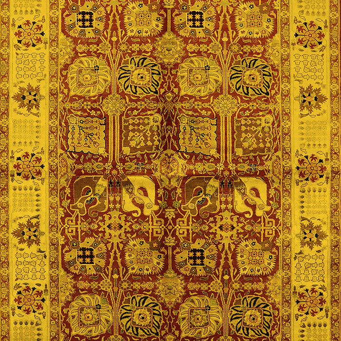 Oriental Yellow Industrial Rug, urb2977yw