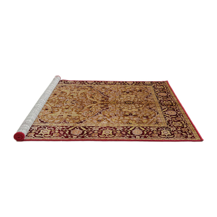 Sideview of Machine Washable Industrial Modern Brown Sand Brown Rug, wshurb2978