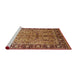 Sideview of Machine Washable Industrial Modern Brown Sand Brown Rug, wshurb2978