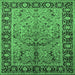 Square Oriental Emerald Green Industrial Rug, urb2978emgrn