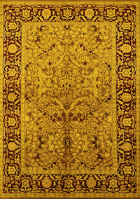 Oriental Yellow Industrial Rug, urb2978yw