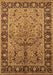 Machine Washable Oriental Brown Industrial Rug, wshurb2978brn