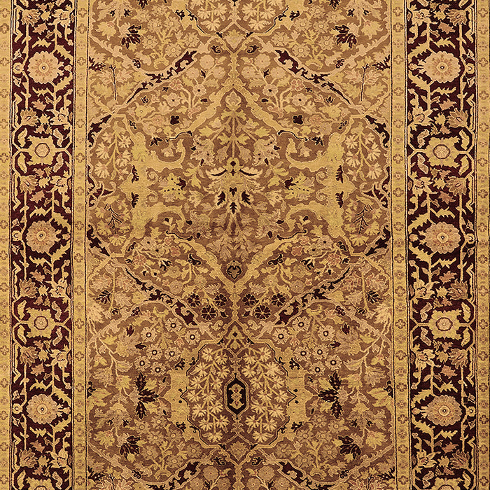 Machine Washable Oriental Brown Industrial Rug, wshurb2978brn