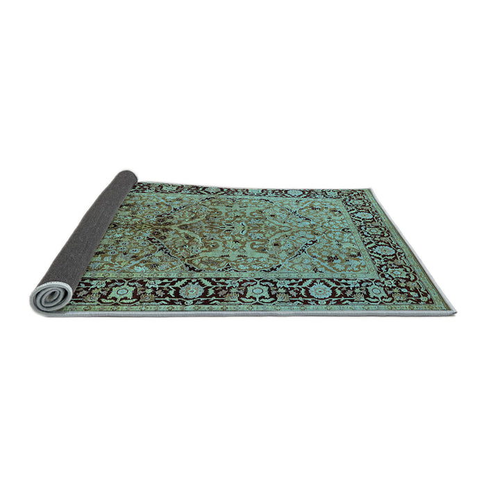Sideview of Oriental Light Blue Industrial Rug, urb2978lblu