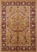 Mid-Century Modern Brown Sand Brown Oriental Rug, urb2978