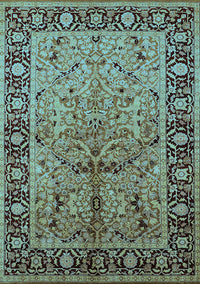 Oriental Light Blue Industrial Rug, urb2978lblu