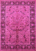 Machine Washable Oriental Pink Industrial Rug, wshurb2978pnk