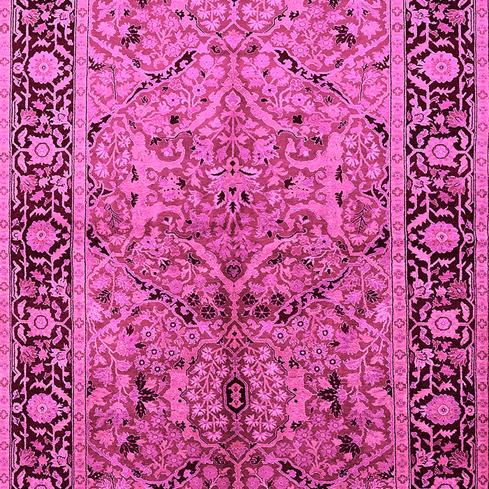 Machine Washable Oriental Pink Industrial Rug, wshurb2978pnk